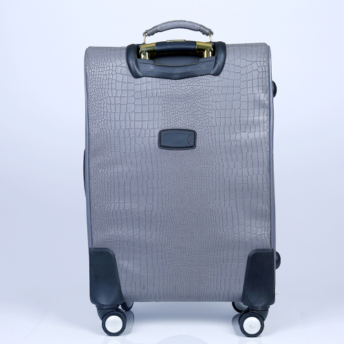 Fashion material new arrival PU travel trolley luggage