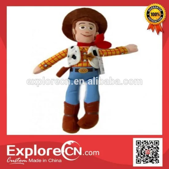 Stuffed plush toy doll with plastic face