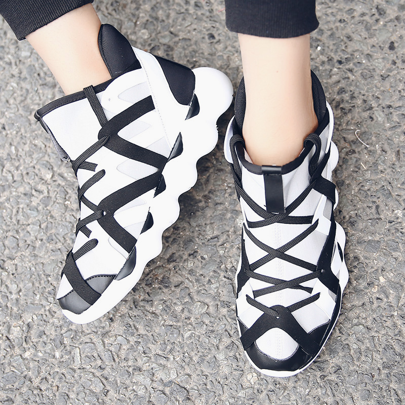 Cool couple basketball shoes high-top casual shoes fashion sports shoe hipsters must-have wear-resistant cushioning walking shoe