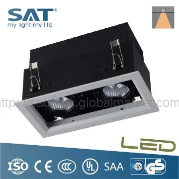 Two adjustable heads 1000lm/w led grille down lights