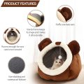 Cat Bed Cave with Removable Washable Cushioned Pillow