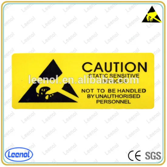ESD Warning safety sticker label