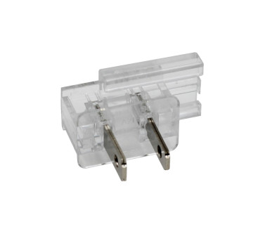 Transparent Male Electrical Plug 125V for Christmas Decorative Lighting