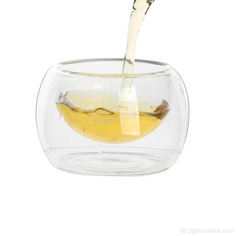 Werbegeschenk Glaswaren Doppelwandiger Griff Glas Teetasse
