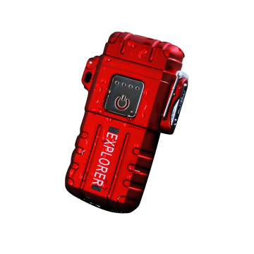 Wholesale Windproof Double Arc Electronic Lighter with Logo for Indoor/Outdoor
