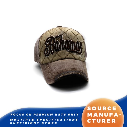 Topi Bisbol Patchwork Berlapis Terinspirasi Bahama