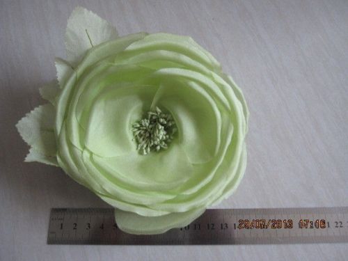 Customized Green Real Silk Flower Heads For Bouquets , Bride Headpiece