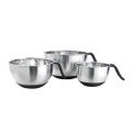 SS nesting bowl sets with long non-slip handle