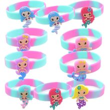 Mermaid Silicone Wristband Bracelets for Kids Adults