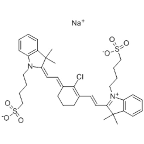 2- [2- [2-klor-3- [2- [1,3-dihydro-3,3-dimetyl-1- (4-sulfobutyl) -2H-indol-2-yliden] etyliden] -1-cyklohexen -1-yl] etenyl] -3,3-dimetyl-l- (4-sulfobutyl) -3H-indolium inre salt natriumsalt CAS 115970-66-6