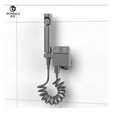 Black Gun Gray Copper Piano Bathroom Shower Set with Temperature Function