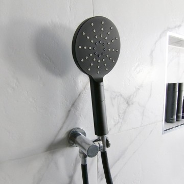 Wall mount black ABS chrome Hand Shower