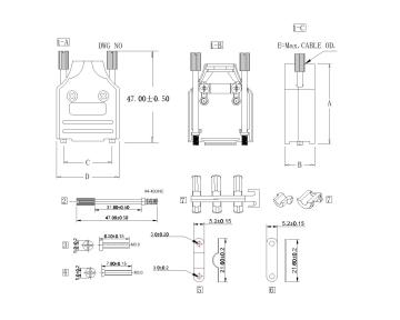 D-SUB METAL HOODS With SHORT SCREW