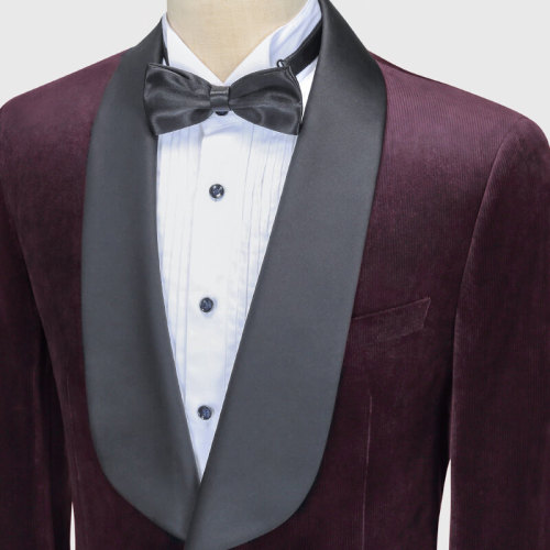 Accepted Corduroy Fabric French Wedding Tuxedo for Men