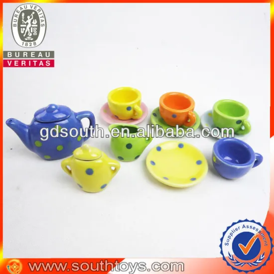 kids mini colorful porcelain tea set