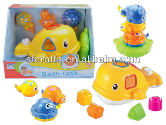 2014 baby funny bath set toys-dolphin toy