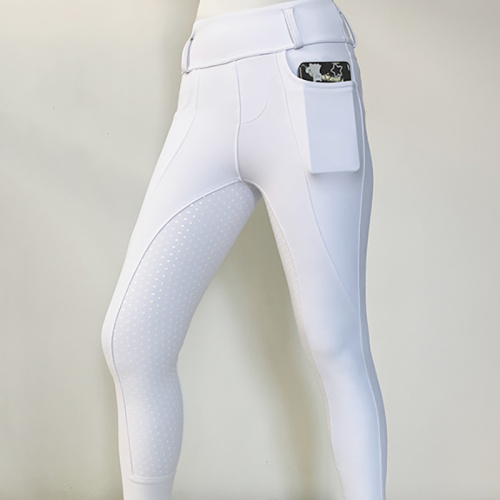 Popular Black White Women's Silicone Equestrian Pants