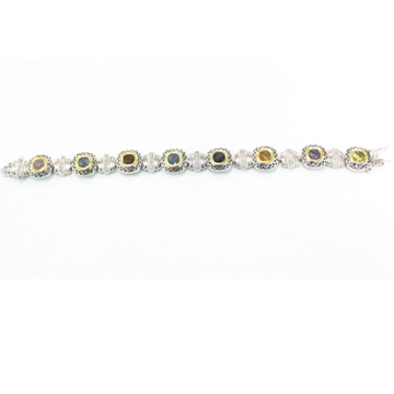 Fashion Jewelry Two Tone Silver Plated Link Bracelet