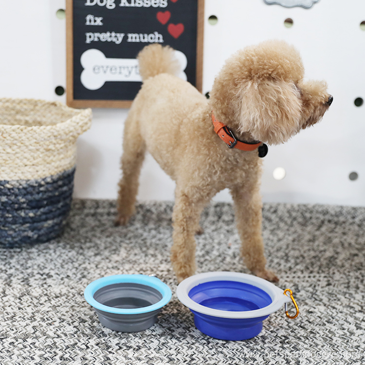 food collapsible pet silicone dog bowl for travel