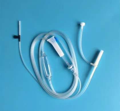 Disposable IV Infusion Giving Set with Hypodermic Needle