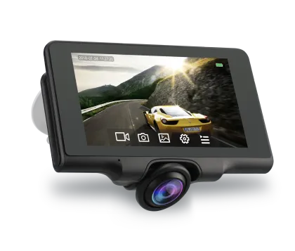 360 Dash Cam: Panoramic Dual Dash Cam DVR for Parking Monitor