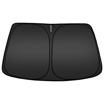 Customizable Car Windshield Sun Shade with Foldable Reflector and Silver Window Design