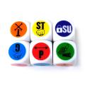 Custom Design Plastic Acrylic Dice Logo Printing Dice