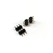 2.54 linha de single plástico duplo conector de pino de 180 graus