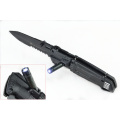 Coltello tascabile tattico nero con luce LED