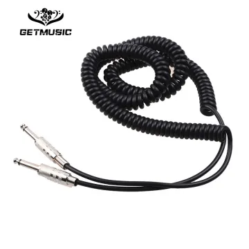 Electric Acoustic Guitar Bass Shielding Wire Spring 6.5mm Instrument Audio Cable 5M