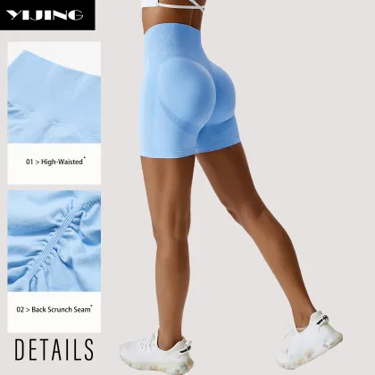 Pastel Summer Colors Yoga Shorts for Women - Fitness & Yoga Wear