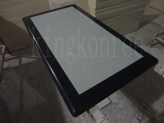 Unique Artificial Eased Edge Marble Table Tops, Acrylic Solid Surface Round Table Tops