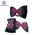 Sérsniðin hönnun Rhinestones jólastelpur Cheer hair bow