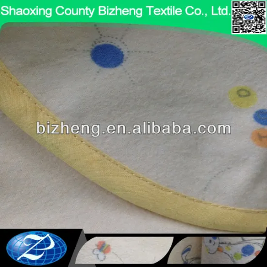 Printed cotton flannel fabric waterproof fabric for nappy pads for baby