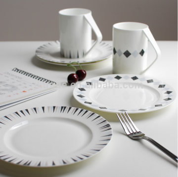 Φτηνές Bone Bone China 8 '' Πλάκες μπριζόλας/πλάκα κέικ/πλάκα φαγητού δυτικού τύπου