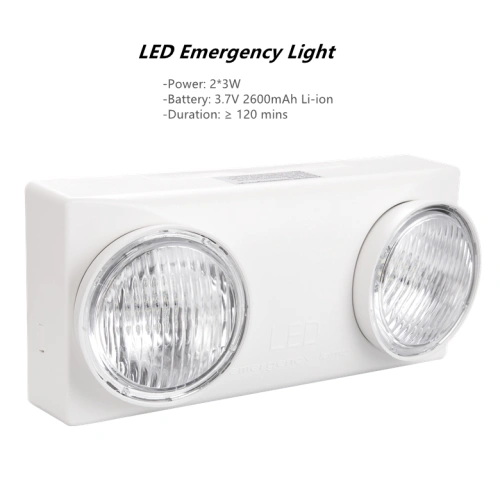 LED Emergency Light Twin Head White