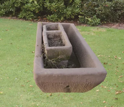antique stone trough