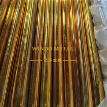 Round brass hollow sections for furniture legs
