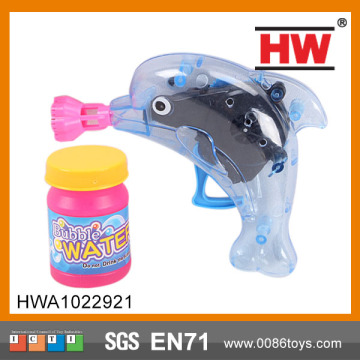 Plastic summer dolphin bubble gun