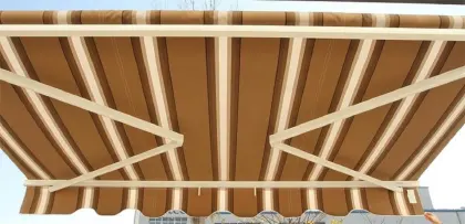 Retractable awning foldable arms retractable awning