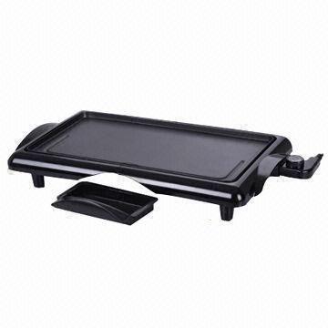 Electric Grill with Oil Groove, Rated Power of 1,400W, Measuring 48 x 26cm
