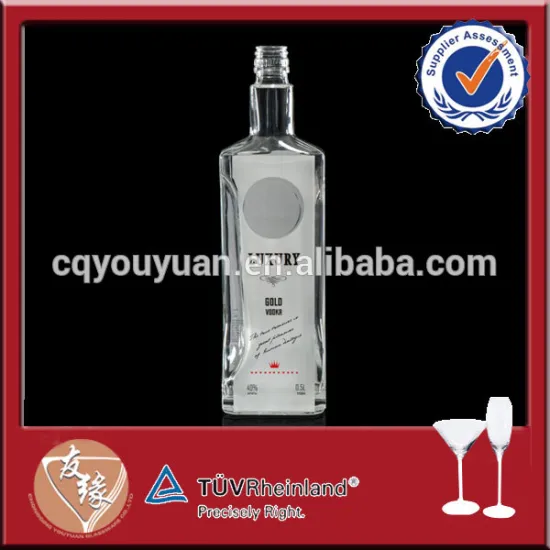Cheap promotional empty glass vodka bottles 500ml