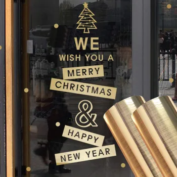 Metallic Gold Waterproof Self-Adhesive Contact Paper for DIY Decor