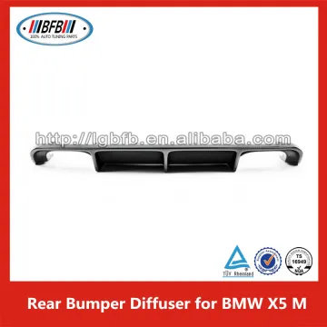 Lower Rear Bumper Diffuser Spoiler Lip Carbon Black For BMW X5 M