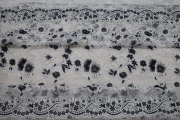 Cotton Polyester Burn Out Lace Fabric