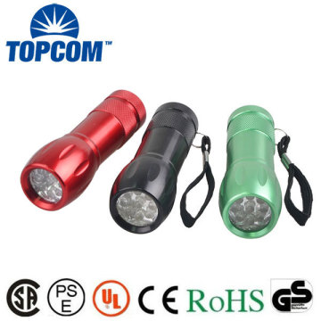 Nom de marque personnalisée Logo 9 LEUR TORCHE ALUMINIM LED pour la promotion
