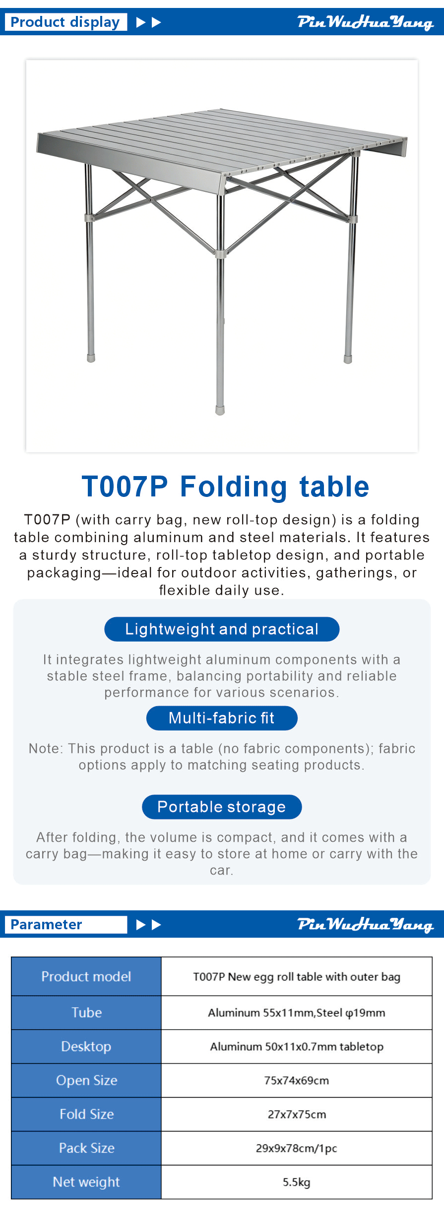 folding egg roll table outdoor