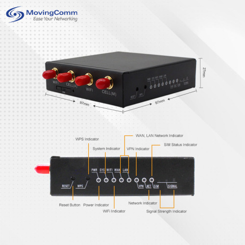 Industrial Lan Router MT7628 4G LTE 2.4Ghz WiFi 2Port Industrial Gateway Supplier