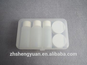 mini cosmetic travel size bottle and jar