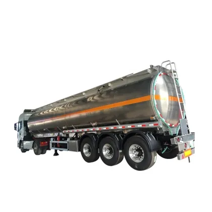 China Factory Price 3-Axles Aluminum Alloy mobile fuel tank trailer tanker showroom/vegetable oil tanker trailers
